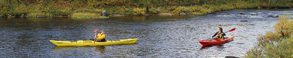 Paddling a wilderness river near Enontekiö