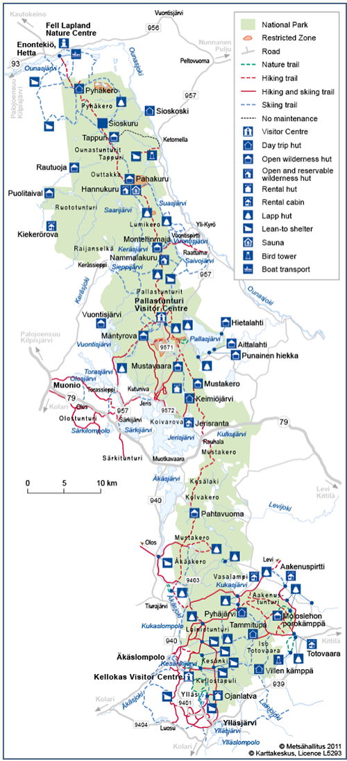 The Hetta-Pallas ski trail through the national park