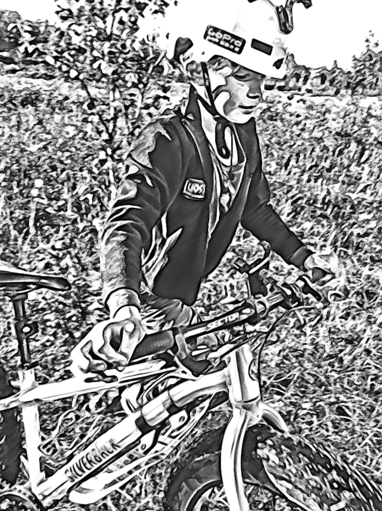 Fat biker on a wilderness trail in Enontekiö