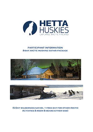 8-day Arctic mushing package overview