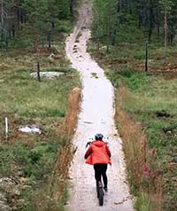 Fatbiking on an Enontekiö trail