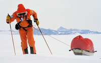Pasi on the unsupported South Pole ski expedition