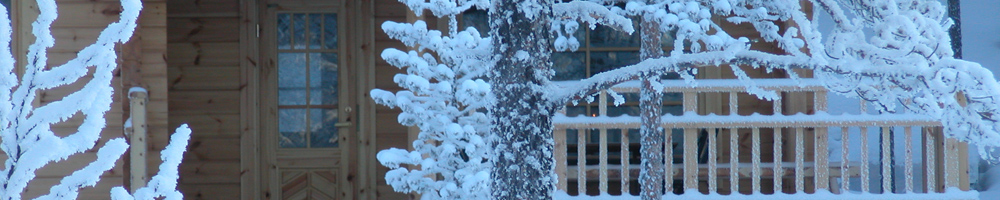 A wilderness holiday cabin (mökki) in a village near Hetta