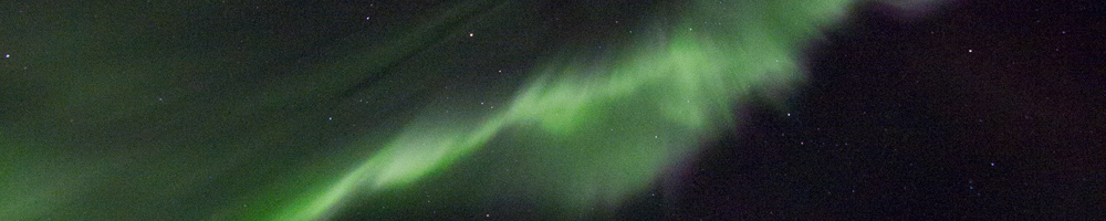 Northern lights over the arctic landscape