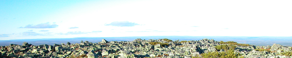 Rocky Arctic fell summit in Finnish Lapland