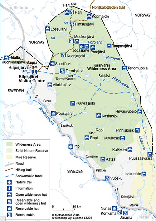 The Käsivärsi (Arm of Finland) wilderness area around Kilpisjärvi