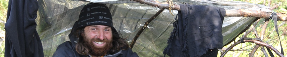 Bushcraft instruction in the summer wilderness
