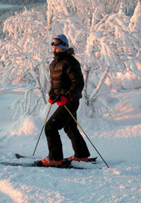 Cross-country skiing near Hetta