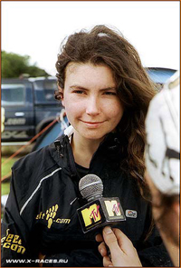 Anna competing in an adventure race
