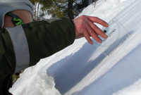 Measuring slope angle during avalanche safety training