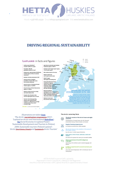 Front page of the company's regional sustainability document