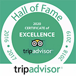 TripAdvisor Hall of Fame 2020 badge